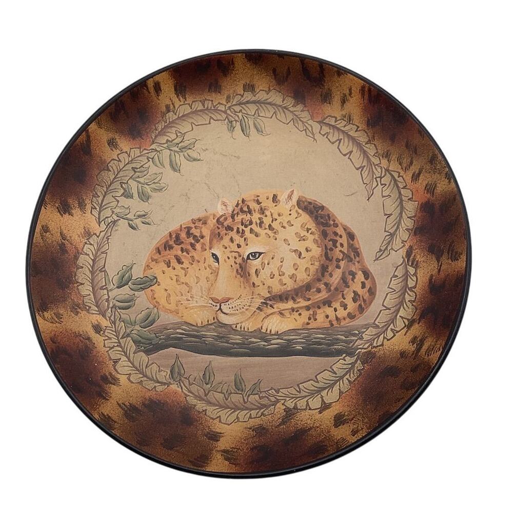 Home‎ Interiors African Safari Leopard Decorative Plate 8" with Stand